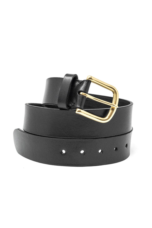 Black Casual Leather Belt