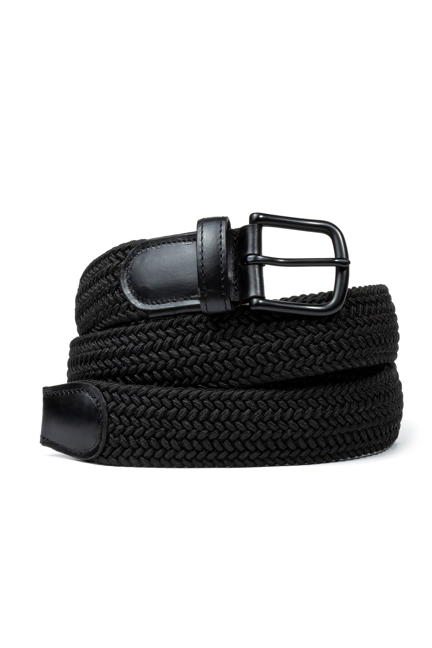 Jet Black Elastic Belt