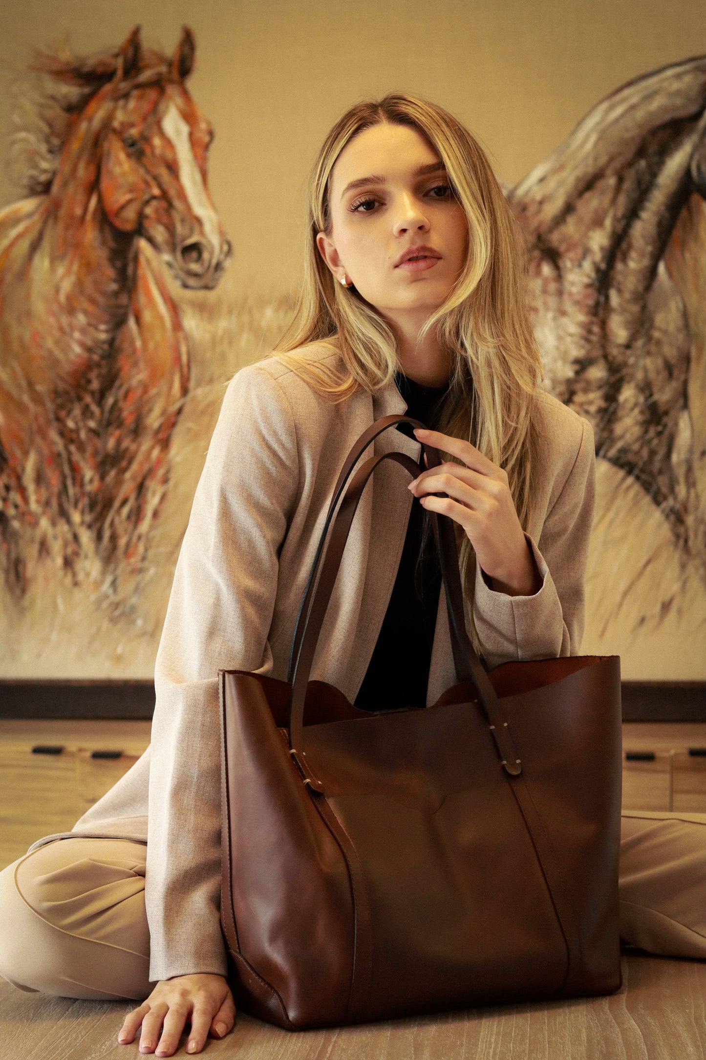 Dressage Handbag - Dark Chocolate