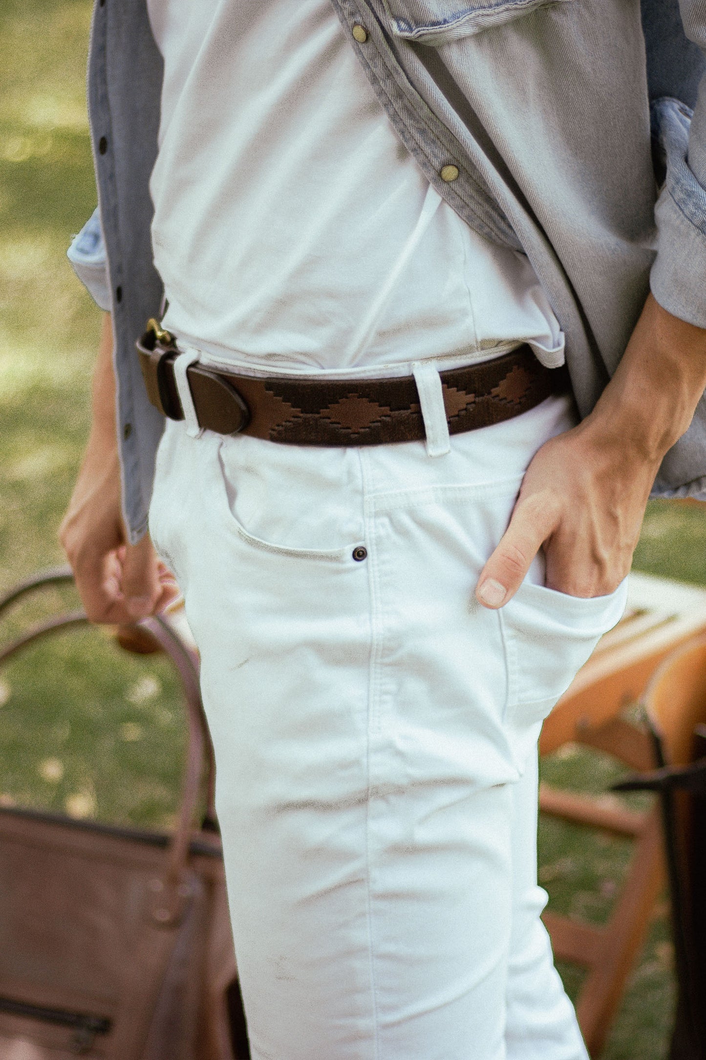 Latte Leather Handcrafted Belt