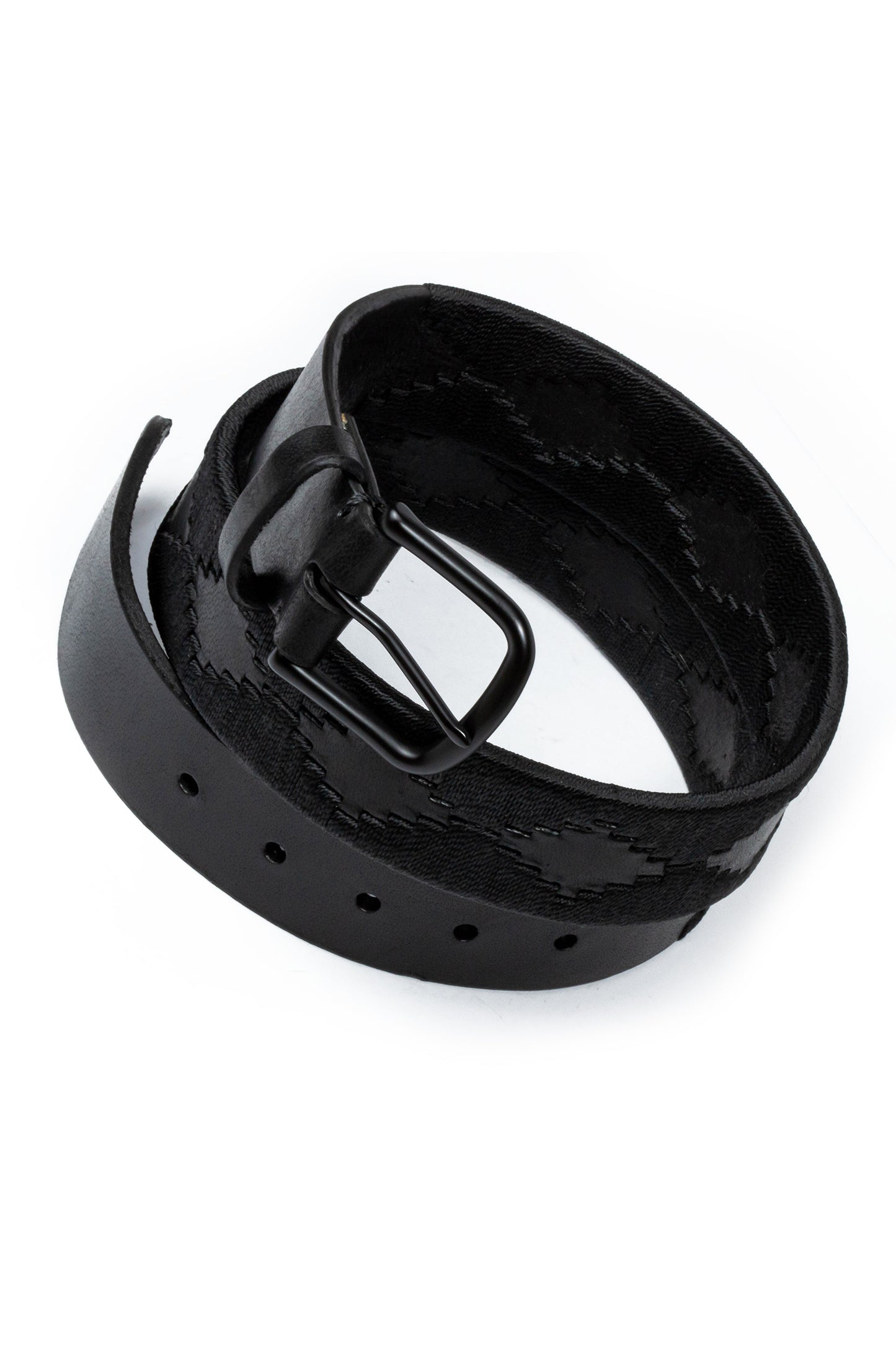 Black Luxury Leather Handcrafted Belt