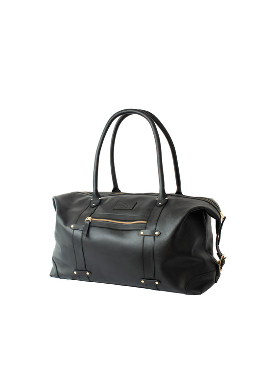 Leather Travel Bag - Black