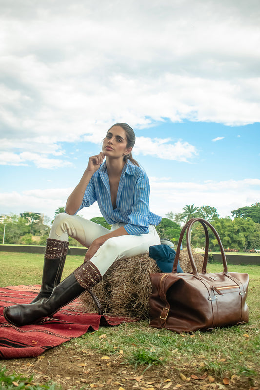 Leather Travel Bag - Honey