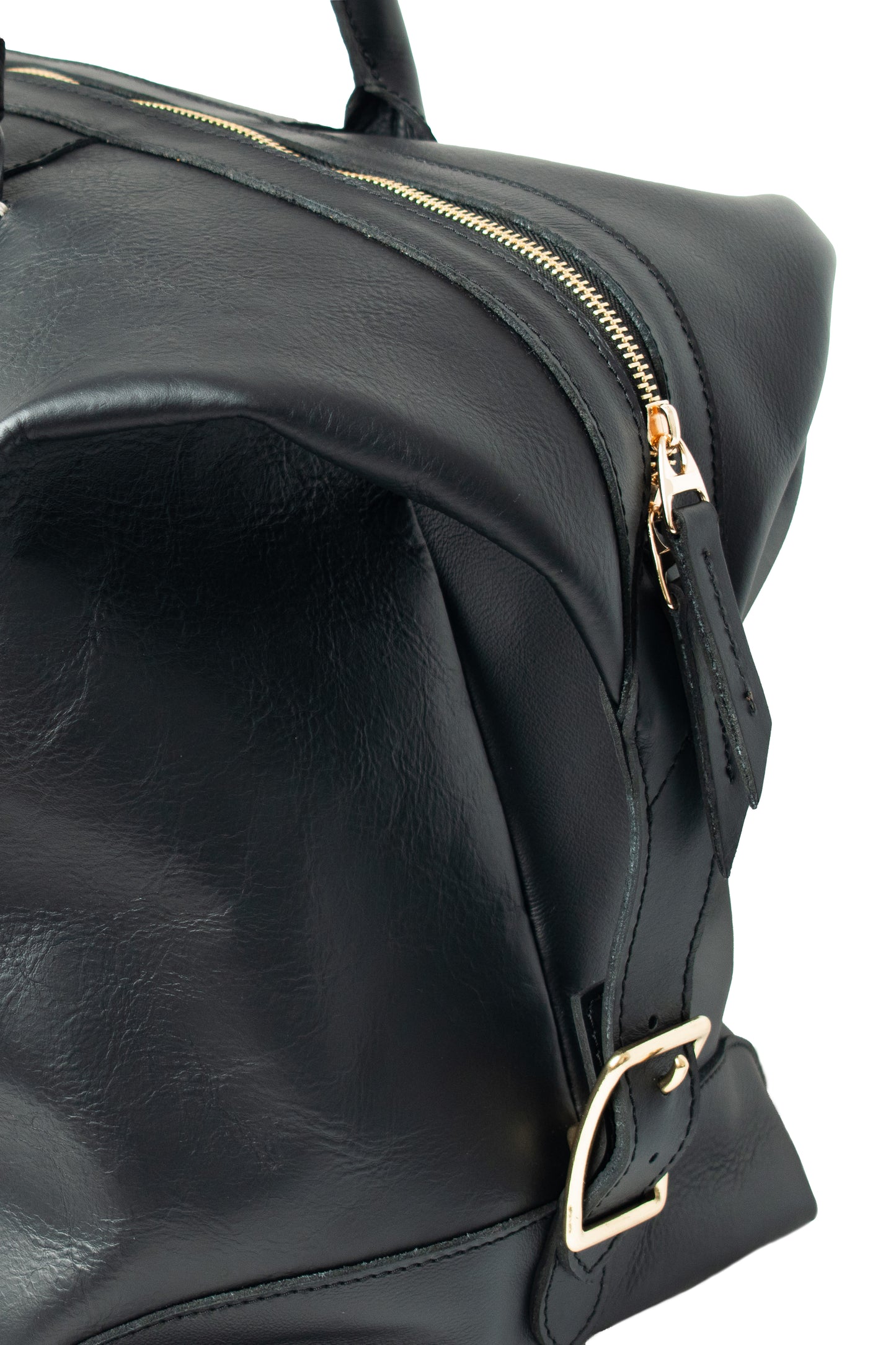 Leather Travel Bag - Black
