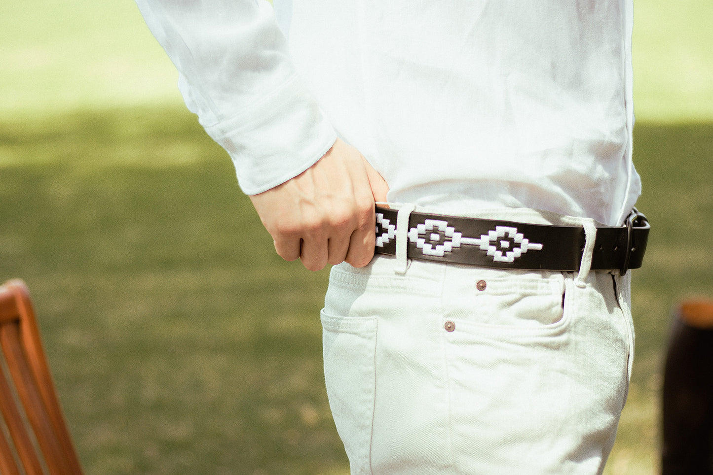 Yin Yang Leather Handcrafted Belt