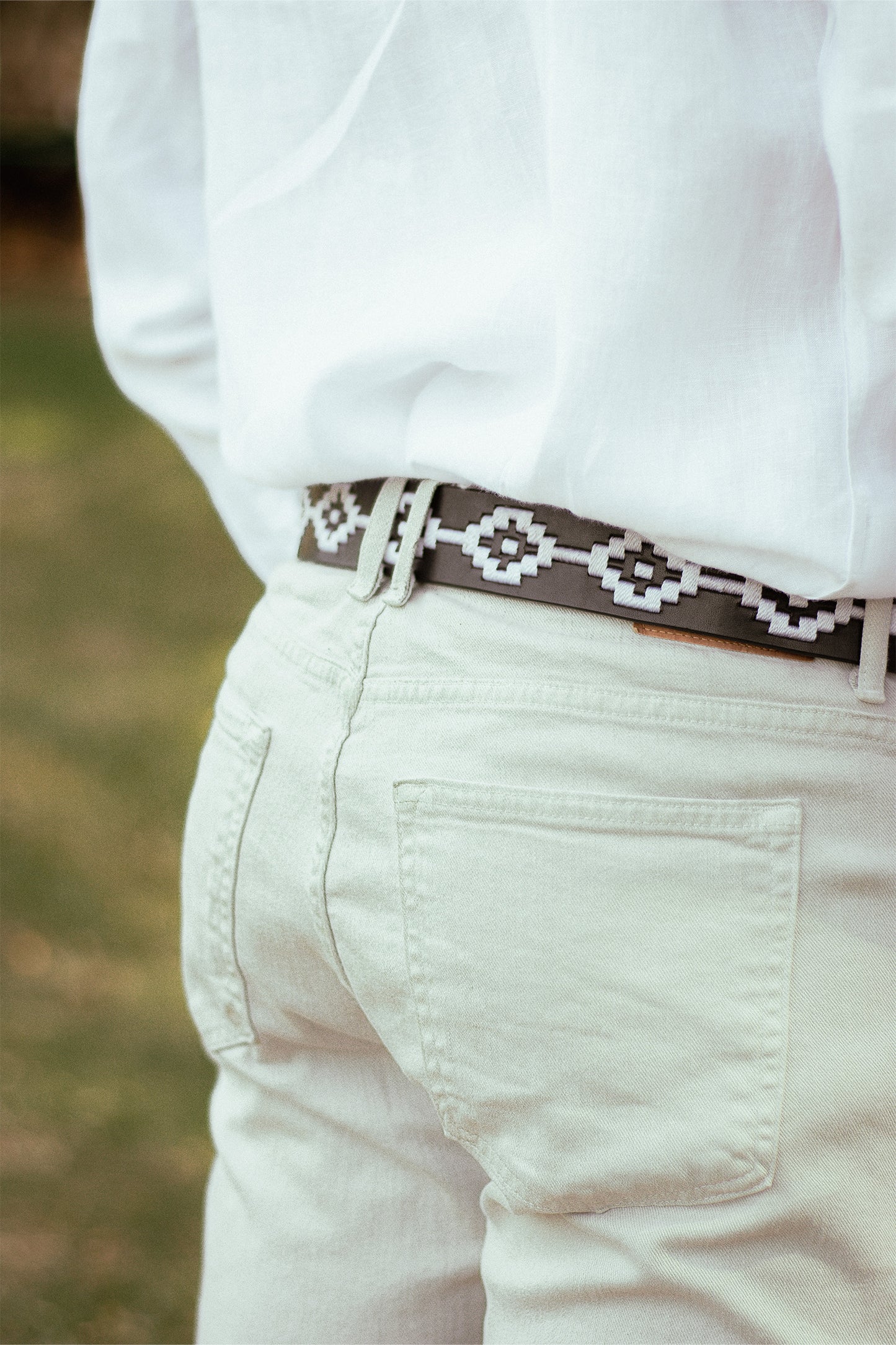 Yin Yang Leather Handcrafted Belt